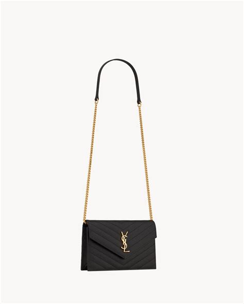 ysl cassandre envelope chain wallet